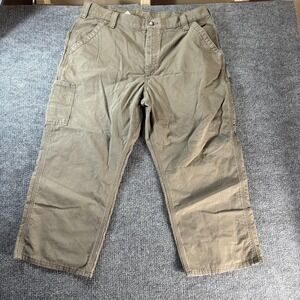 Carhartt B151 Pants Mens 40x32 Brown Canvas Carpenter Workwear Straight Leg
